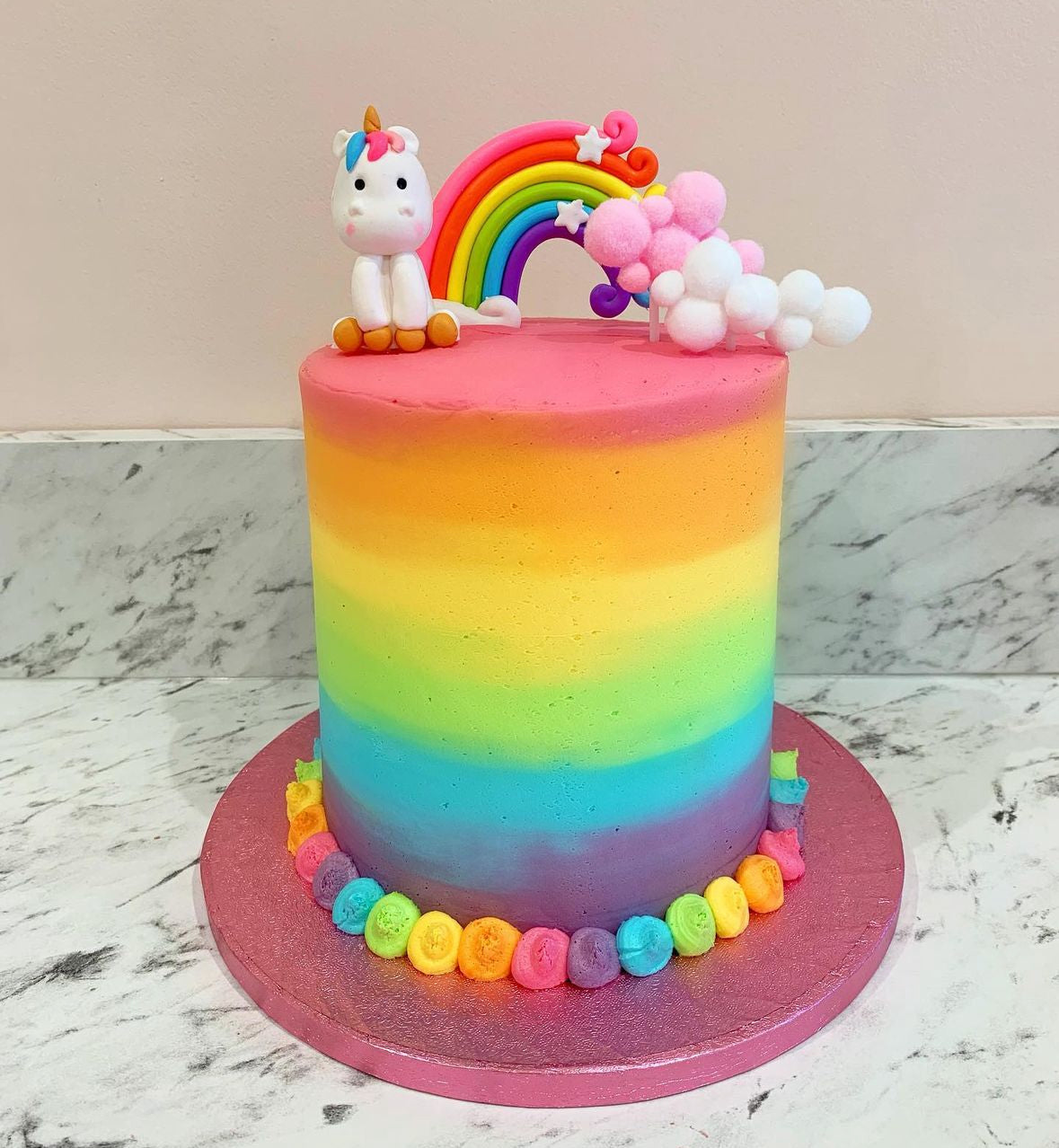 6 Inch. Rainbow Cake